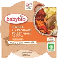 BABYBIO Menu zelenina s kuřecím masem a rýží 260 g
