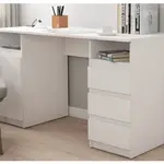 Psací stůl se 3 zásuvkami Carlos, bílý