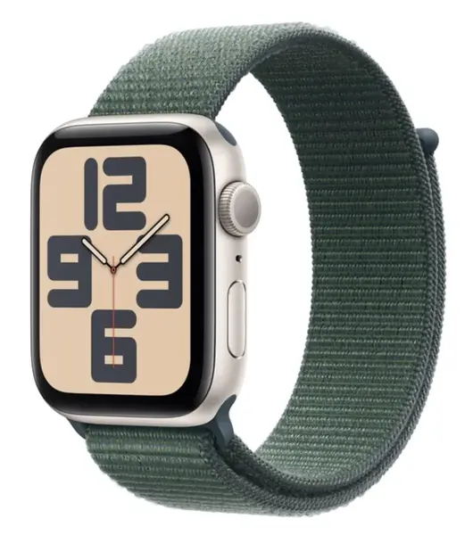 APPLE Watch SE (2024) 40mm Hvězdně bílý hliník s jezerně zeleným provlékacím řemínkem