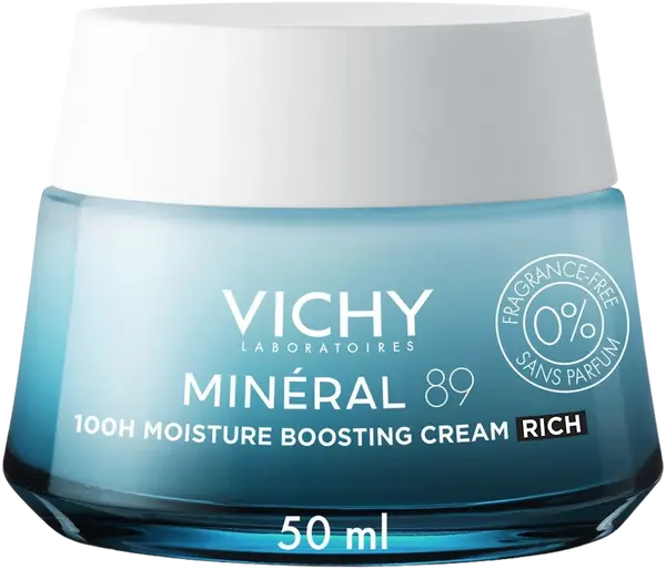 VICHY Mineral 89 100H Krém pro podporu hydratace s výživnou texturou 50 ml