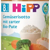 HIPP BIO Příkrm Zeleninové rizoto s krůtím masem, od 8. měsíce 220 g