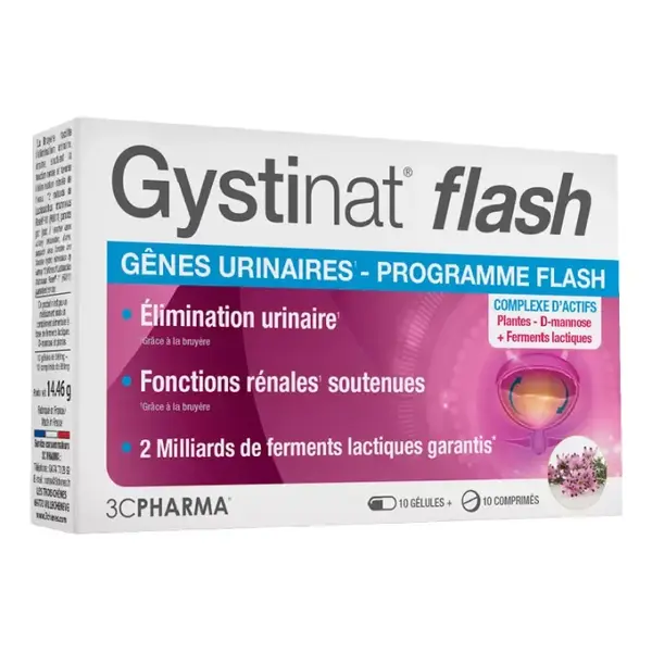 GYSTINAT Gystinat Flash 20 tbl. močové cesty 10 kapslí