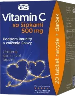 GS Vitamín C500 + šípky - dárkové balení 120 tablet
