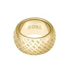 Hugo Boss Výrazný pozlacený prsten pro ženy 1580589 58 mm