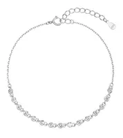 Evolution Group - Pavona Třpytivý stříbrný náramek s čirými zirkony 13031.1