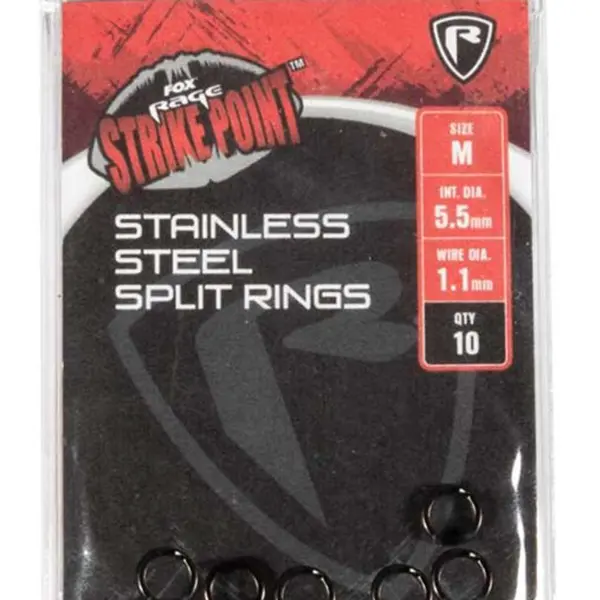 Fox rage kroužky strike point stainless steel split ring - large