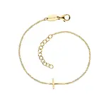 Engelsrufer Nadčasový pozlacený náramek s křížkem ERB-LILCROSS-G