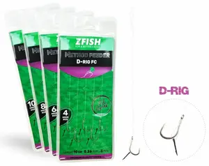 Zfish návazec method feeder d-rig 10 cm 5 ks - velikost háčku 4