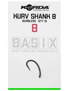 Korda háčky basix kurv shank barbless - 8