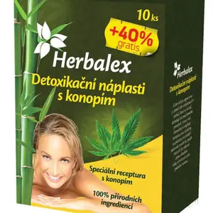 Herbamedicus Detoxikační náplasti s konopím 10 ks + 40 % GRATIS