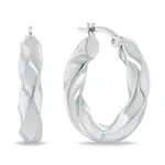 Brilio Silver Stříbrné broušené kruhy EA1148W