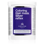Kallos Coloring Hair Mask Silver Reflex maska na vlasy neutralizující žluté tóny 1000 ml
