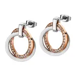 Lotus Style Ocelové náušnice s krystaly LS1780-4/2