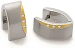 Boccia Titanium Titanové náušnice s pravými diamanty 05002-04