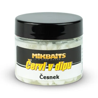 Mikbaits červi v dipu 50 ml - česnek