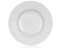 Hlboký tanier Diamond Line, biely s reliéfem%