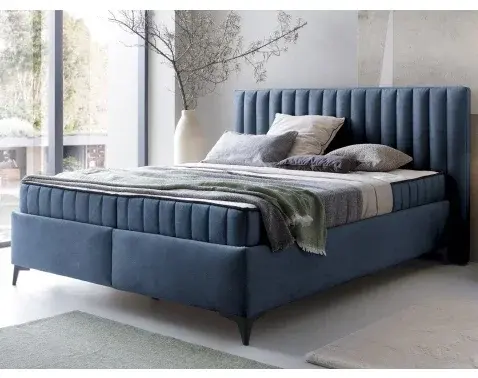 Posteľ Joy 180x200 cm, námornícka modrá látka%