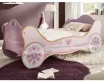 Detská posteľ Sissy 90x200 cm, lila kráľovský kočiar%