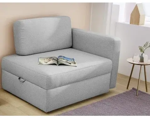 Rozkladacie kreslo Youngster, svetlo šedá tkanina%