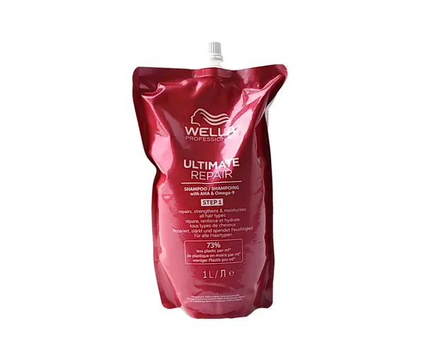 Posilňujúci šampón pre poškodené vlasy Wella Professionals Ultimate Repair - 1000 ml, náhradná náplň (99350169549) + darček zadarmo