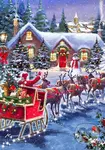 Santa a sane - puzzle z kategorie Ostatné