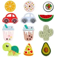 12Pcs 12 Style Food Grade Eco-Friendly Silicone Focal Beads
