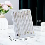 Velvet Necklace Organizer Display Stands for 12 Necklaces