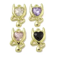 Rack Plating Alloy Rhinestone Pendants