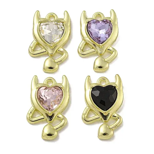 Rack Plating Alloy Rhinestone Pendants