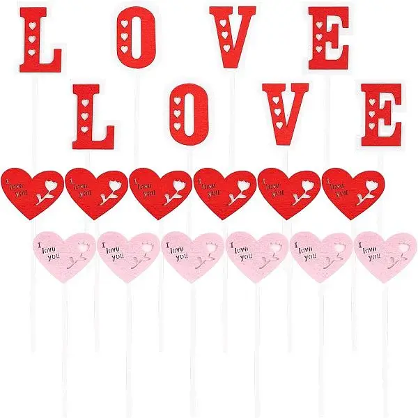 6 Sets 3 Styles 3D Wood Cake Insert Card