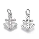 Brass Micro Pave Cubic Zirconia Charms
