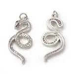 Brass Micro Pave Cubic Zirconia Pendants