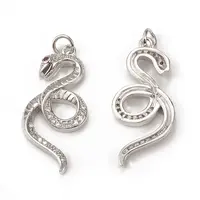 Brass Micro Pave Cubic Zirconia Pendants