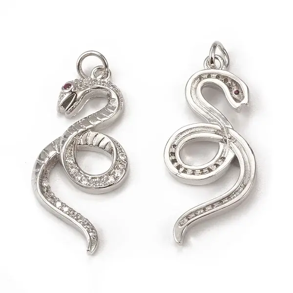 Brass Micro Pave Cubic Zirconia Pendants