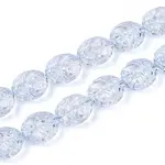 Baking Paint Transparent Glass Beads Strands