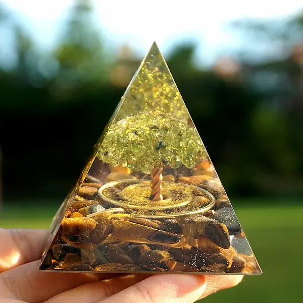 Resin Orgonite Pyramid Home Display Decorations
