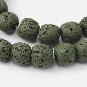 Natural Lava Rock Bead Strands