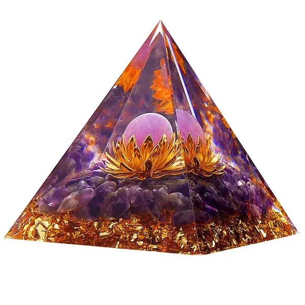 Amethyst Crystal Pyramid Decorations