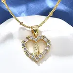 Brass Clear Cubic Zirconia Pendant Necklaces for Women