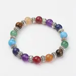 Natural & Synthetic Gemstone Beaded Stretch Bracelets