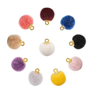 Faux Mink Fur Covered Charms