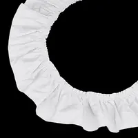 Cotton Pleated Lace Trim Ribbon