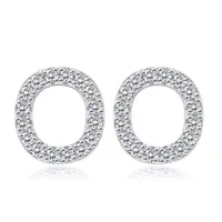 Brass Cubic Zirconia Stud Earrings