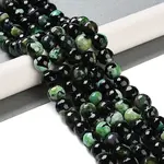 Natural Fire Crackle Agate Beads Strands