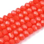Opaque Solid Color Glass Beads Strands