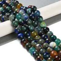 Natural Fire Crackle Agate Beads Strands