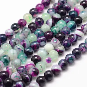 Natural Striped Agate/Banded Agate Bead Strands