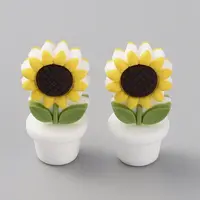 Sunflower Flowerpot Food Grade Eco-Friendly Silicone Beads