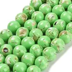 Assembled Synthetic Stone and Trochus Shell Beads Strands