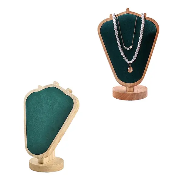 Bust Shaped Velvet Necklace Display Stands